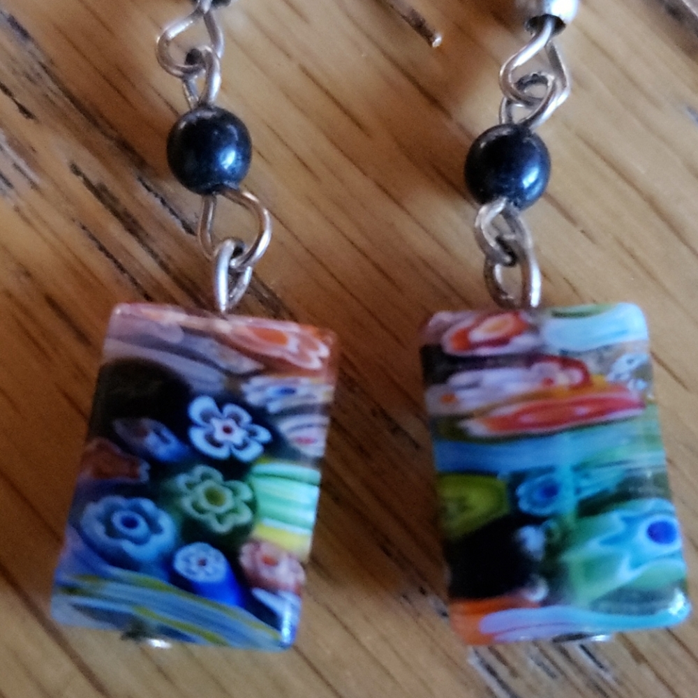 Glass Bead Earrings - Picture 2 of 5
